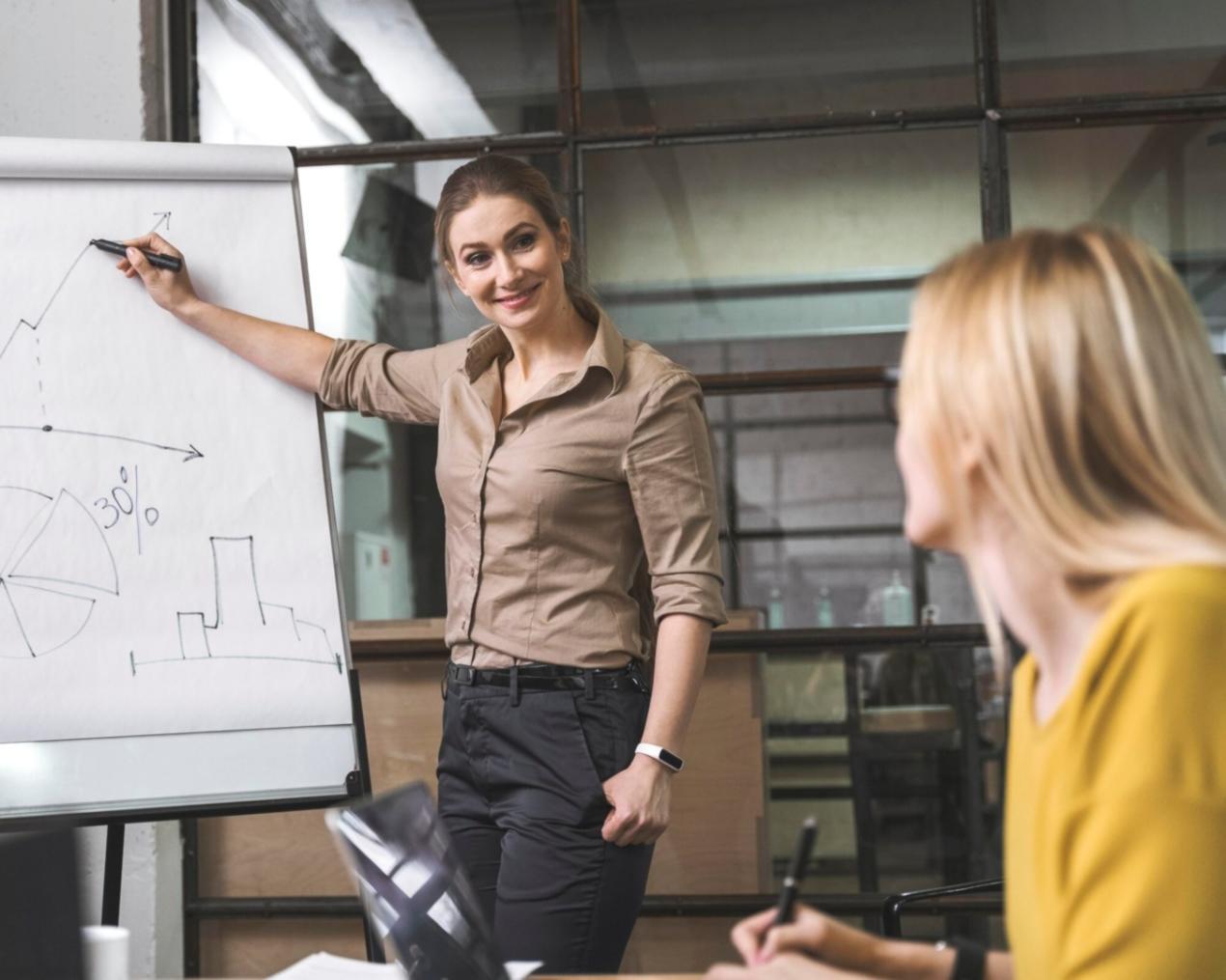 Financial analysis workspace with charts and data visualization