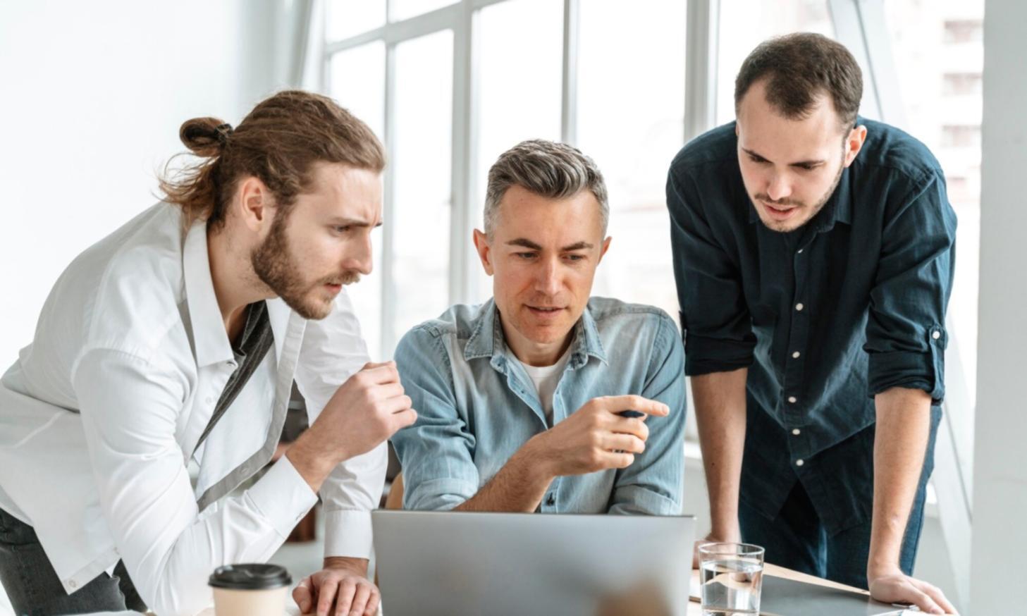 Students working through financial statement analysis exercises